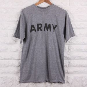 US ARMY TEE Heather Gray Reflective Print